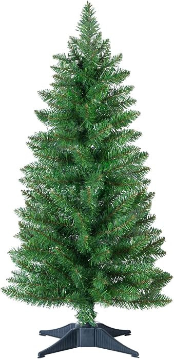 3ft Artificial Christmas Tree, Mini Xmas Pine Tree with 4-Leg Stable Plastic Base, Small Tabletop... | Amazon (US)