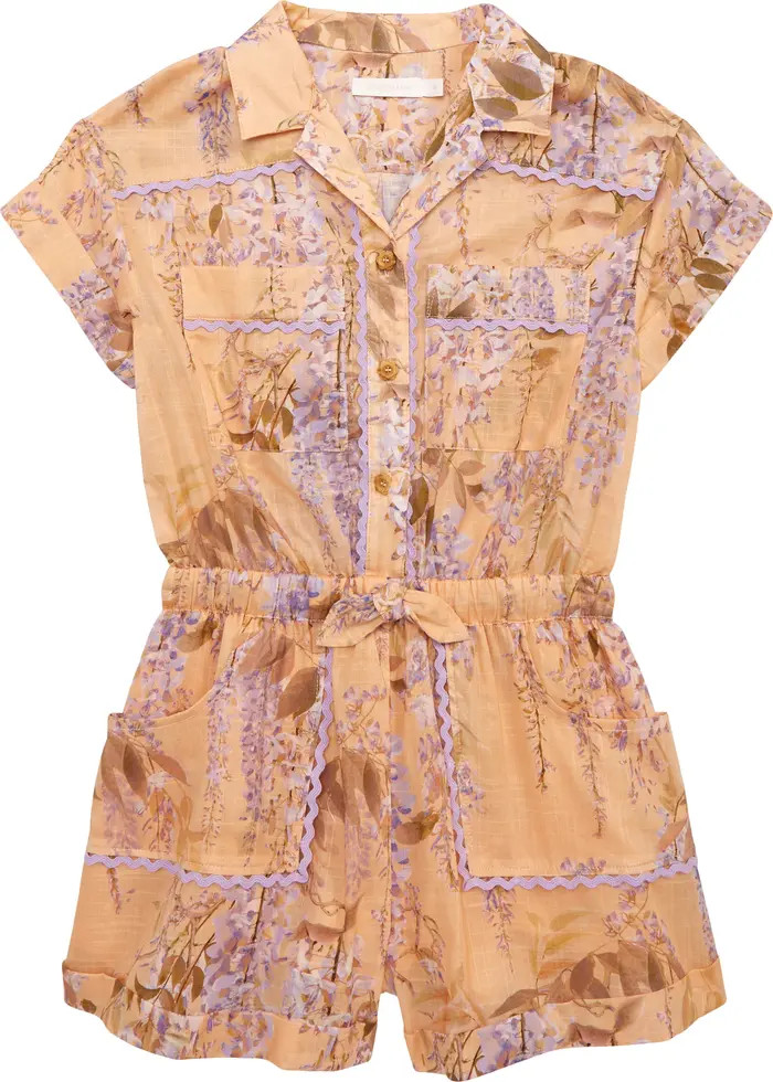 Zimmermann Kids' Rosa Floral Print Cotton Romper | Nordstrom | Nordstrom