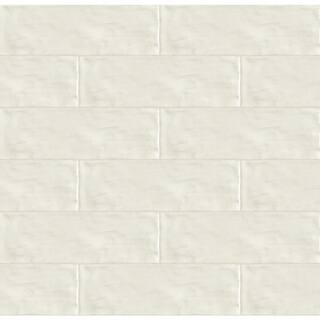 Zellige Pearl 2.5 in. x 8 in. Glossy Ceramic White Wavy Subway Tile (5.38 sq. ft./Case) | The Home Depot