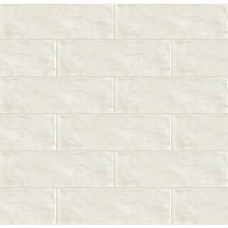 Zellige Pearl 2.5 in. x 8 in. Glossy Ceramic White Wavy Subway Tile (5.38 sq. ft./Case) | The Home Depot