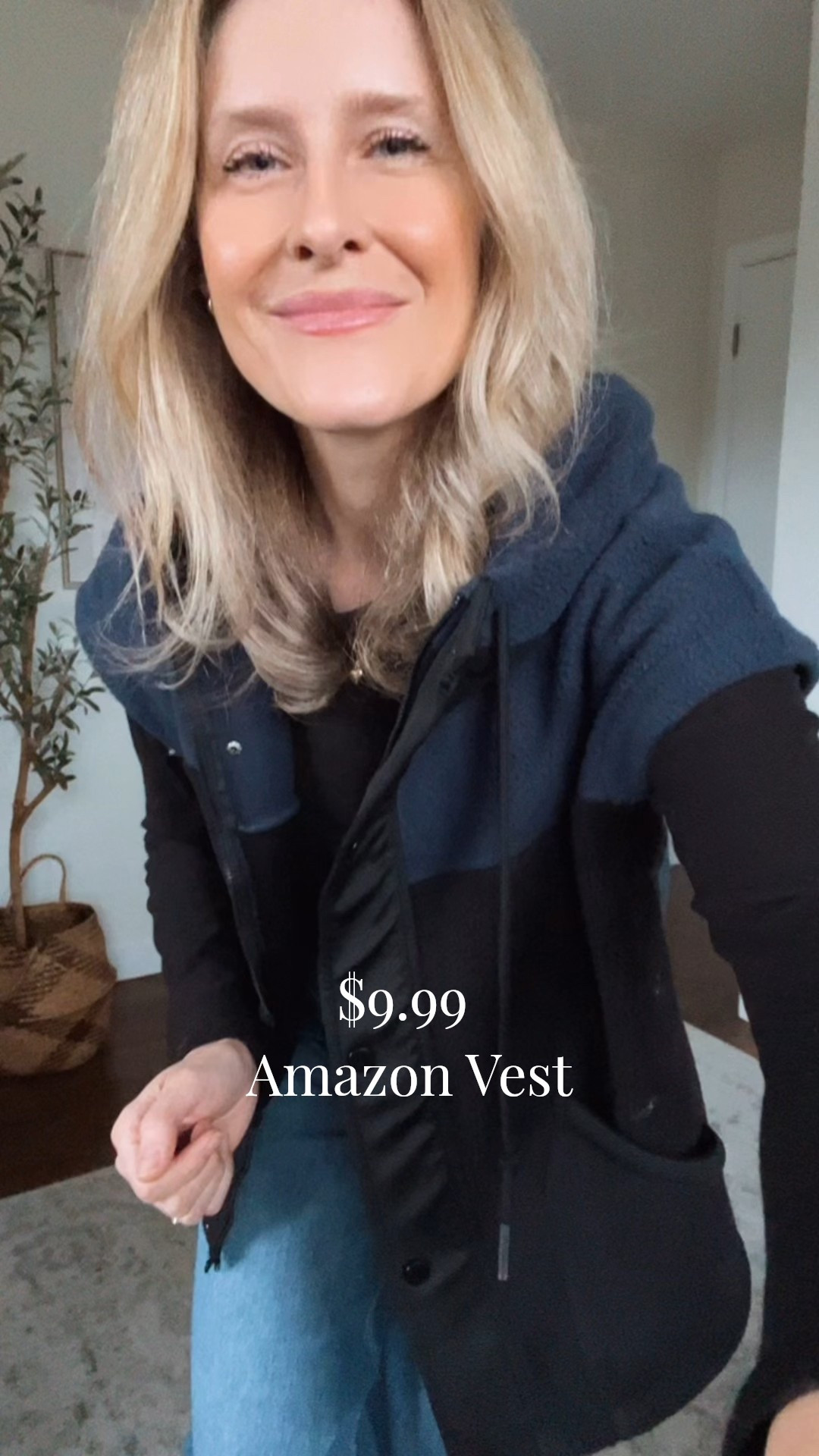 Only $9.99 for this fully stocked Free People look for less vest on Amazon! Great quality, love the details, comfy and warm. I am wearing a size medium. #amazonfinds 

#LTKFindsUnder50 #LTKOver40