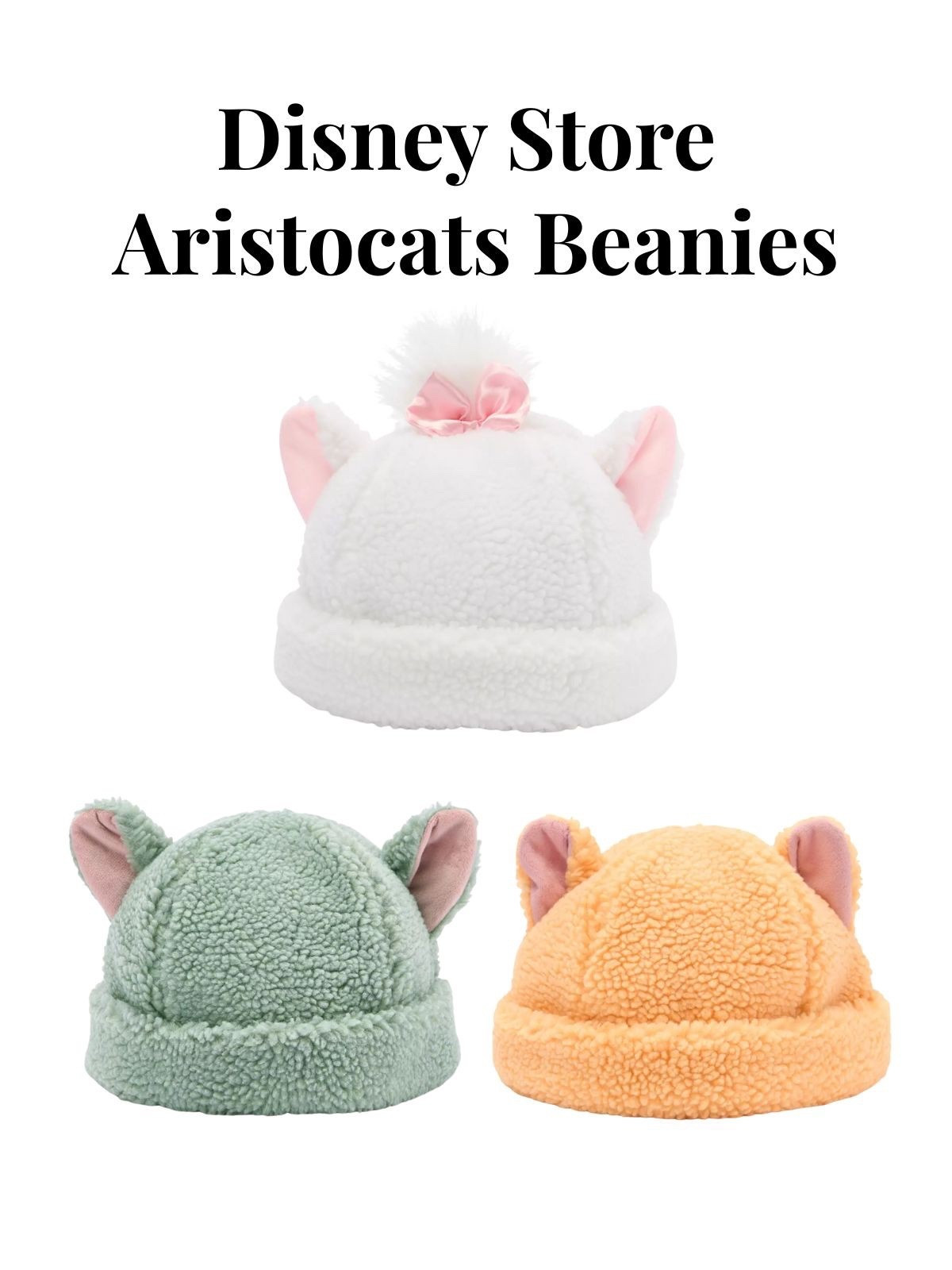 These Aristocats fleece beanies from the Disney Store are way too cute! 🐈 They Marie, Berlioz, and Toulouse  

#LTKFindsUnder50 #LTKTravel #LTKootd