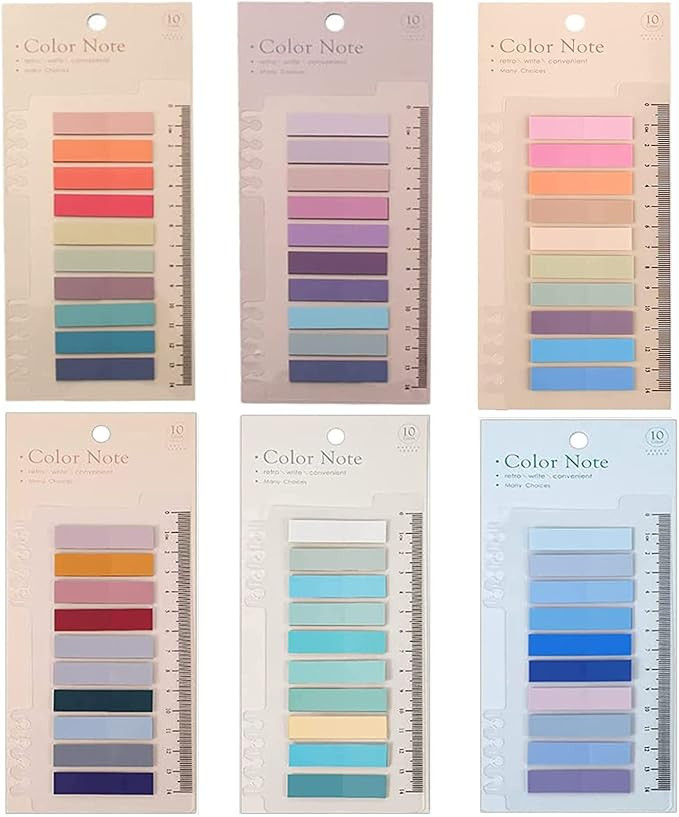 1200-Piece Sticky Tabs Book Tabs - 60 Different Colors Writable Morandi Sticky Tabs, Repositionab... | Amazon (US)