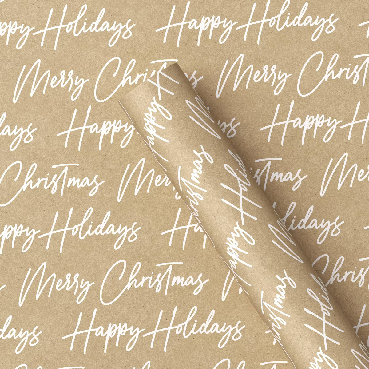 50 sq ft 'Merry Christmas' Gift Wrap Brown - Wondershop™ | Target