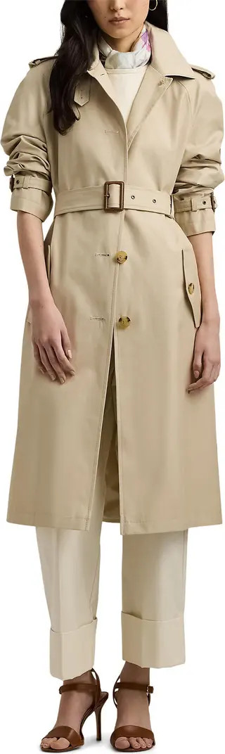 Lauren Ralph Lauren Belted Water Resistant Trench Coat | Nordstrom | Nordstrom
