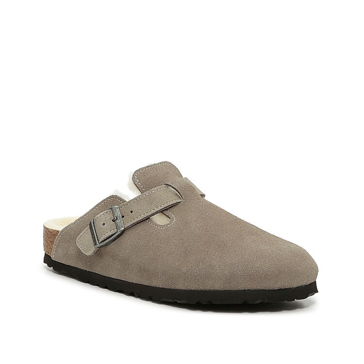 Birkenstock Boston Shearling Clog | Women's | Grey | Size EU 39 / US Womens 8-8.5 / Mens 6-6.5 | Clogs | DSW