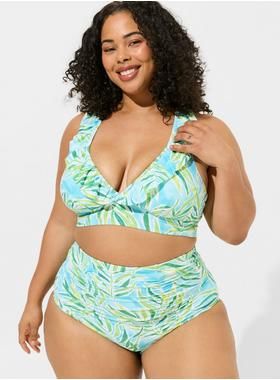 High Rise Ruched Swim Bottom | Torrid (US & Canada)