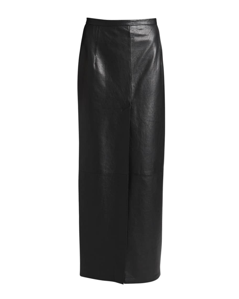 Vintage Leather Maxi Skirt | Neiman Marcus
