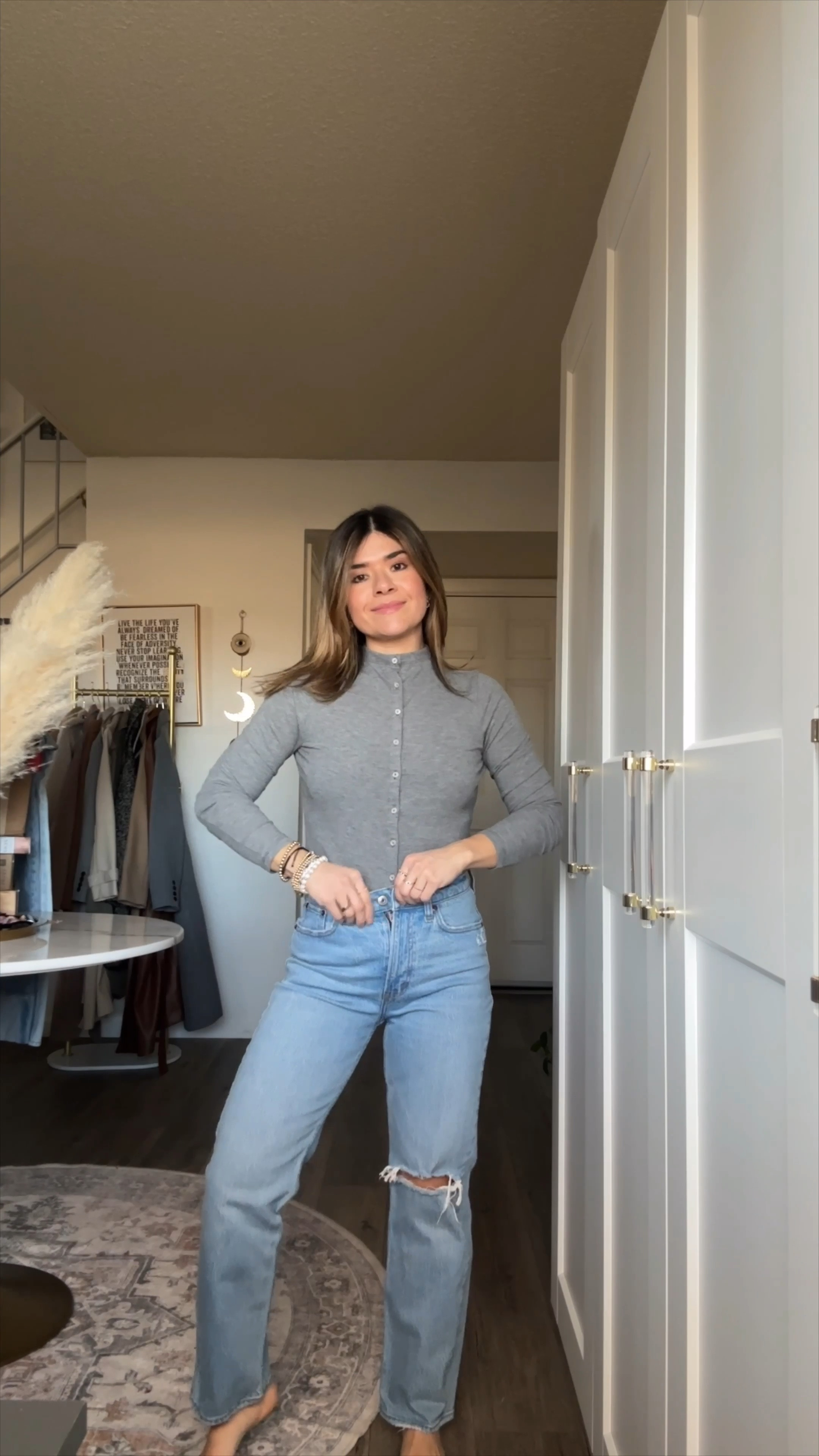 Another favorite pair of jeans! The Abercrombie high rise loose jeans. I love this style! It’s so comfortable and chic. Available in many washes. Take 30% off + an additional 15% off with code DENIMAF
Top size xs
Jeans size 24 short 
Linked similar blazers

#LTKWatchNow #LTKSaleAlert #LTKFindsUnder100