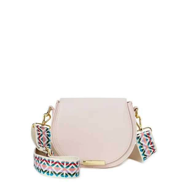 No Boundaries Bag Bar Saddle Crossbody Handbag | Walmart (US)