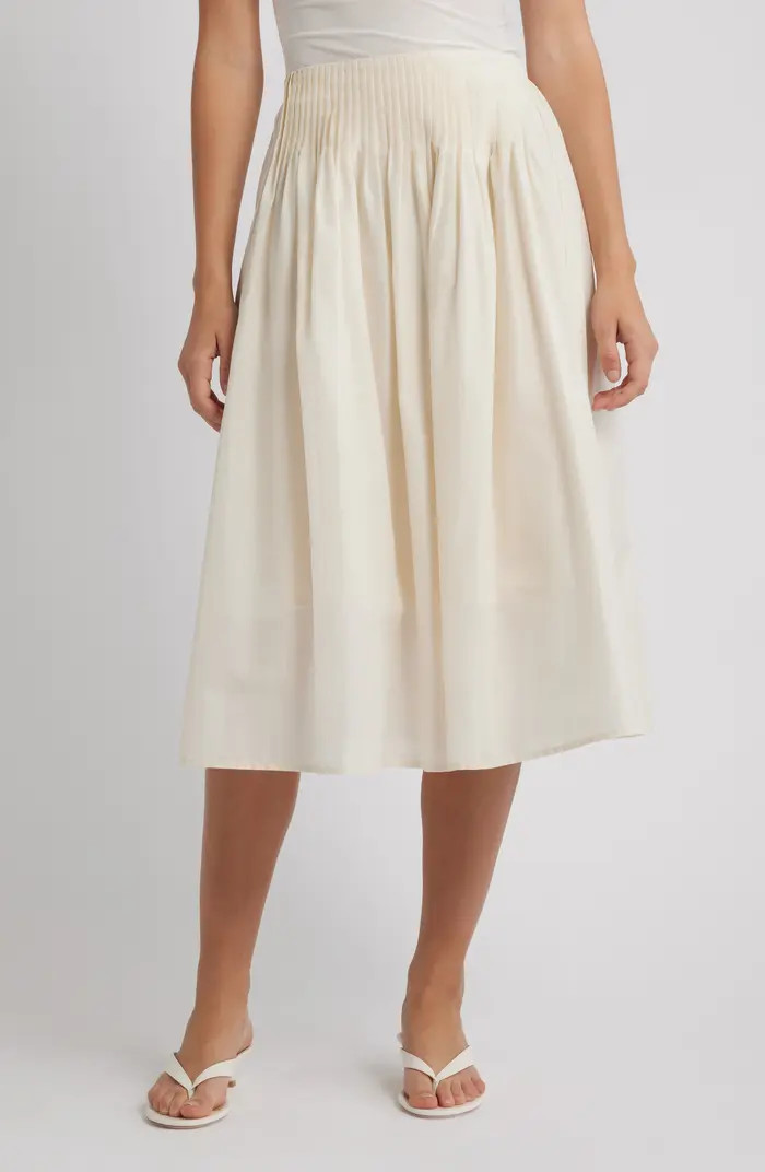 WAYF Greer Pintuck Pleat Midi Skirt | Nordstrom | Nordstrom