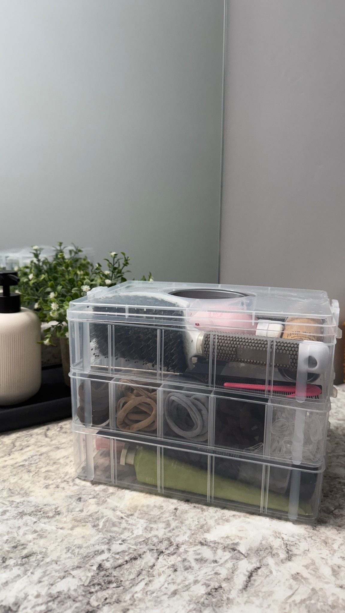 Hair tool organizer for mornings! 