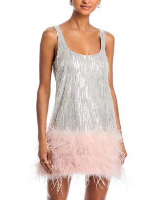 Ostrich Feather Sequin Mini Dress - Exclusive | Bloomingdale's (US)