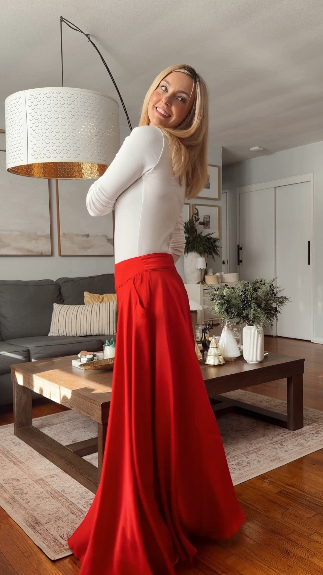 The most gorgeous piece in my closet - red satin maxi skirt, perfect for the whole holiday season and Valentine’s Day too ♥️

Red maxi skirt • satin skirt • white turtleneck • winter outfit 

#LTKSaleAlert #LTKgrwm #LTKootd