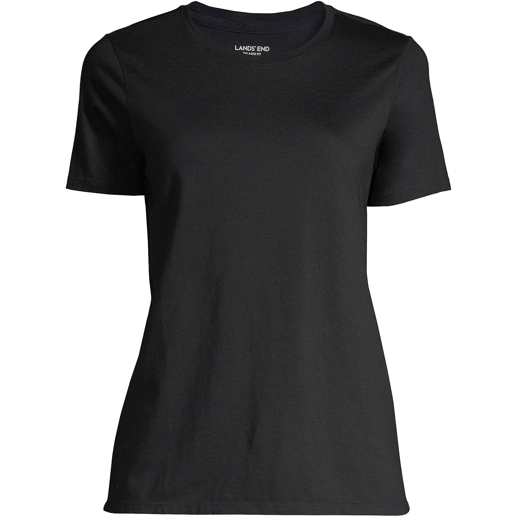 Women's Relaxed Supima Cotton Crew Neck T-Shirt | Lands' End (US)