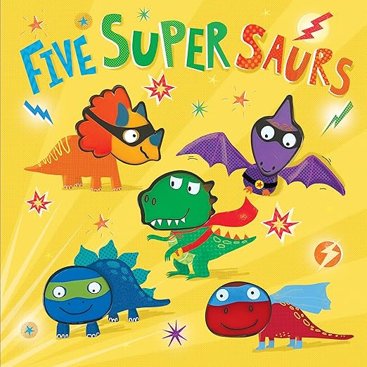 Five Super Saurs - Children's Touch and Feel Sound Book with Superhero Dinosaur Sounds (Little Li... | Amazon (US)