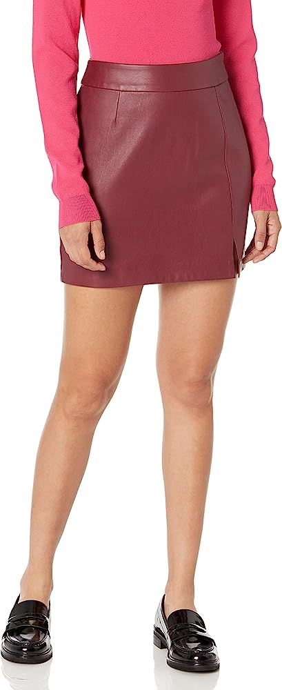 The Drop Women's Aiden Vegan Leather A-Line Mini Skirt | Amazon (US)