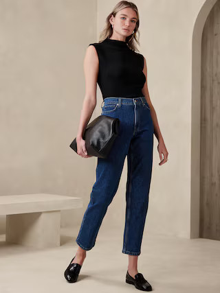 Soft Luxe Mockneck Top | Banana Republic Factory