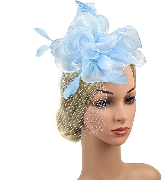 BCDshop Vintage Headpiece Headband Fascinators Hat Women Tea Party Derby Wedding Cocktail Accesso... | Amazon (US)