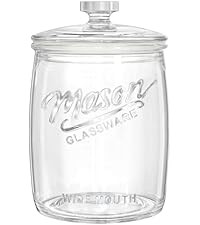 Large Glass Jar with Lid, 1 Gallon Wide Mouth Mason Jar for Sourdough Starter, Cookie, Candy, Dog... | Amazon (US)