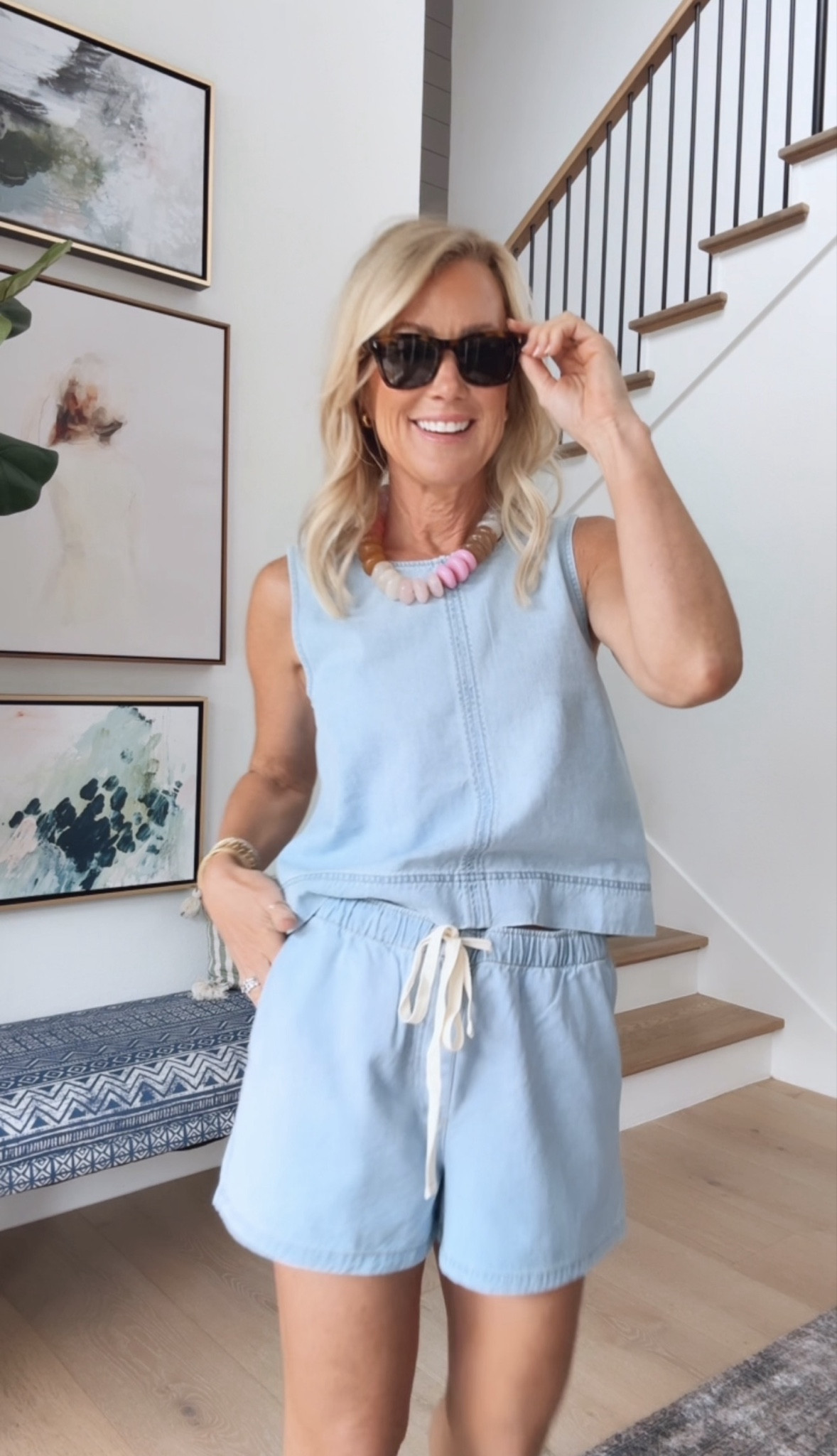 I already know I’ll be living in this chambray set! So comfy, throw it on and go!

Top: XS
Shorts: Small

#LTKOver40 #LTKSeasonal #LTKootd