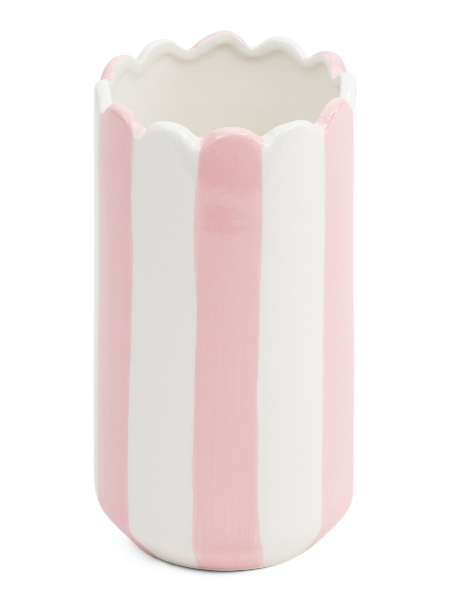 8in Striped Ceramic Decorative Vase | TJ Maxx