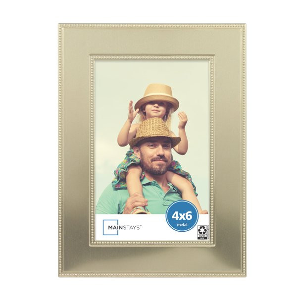 Mainstays 6x4 Rectangle Metal Picture Frame, Gold - Walmart.com | Walmart (US)