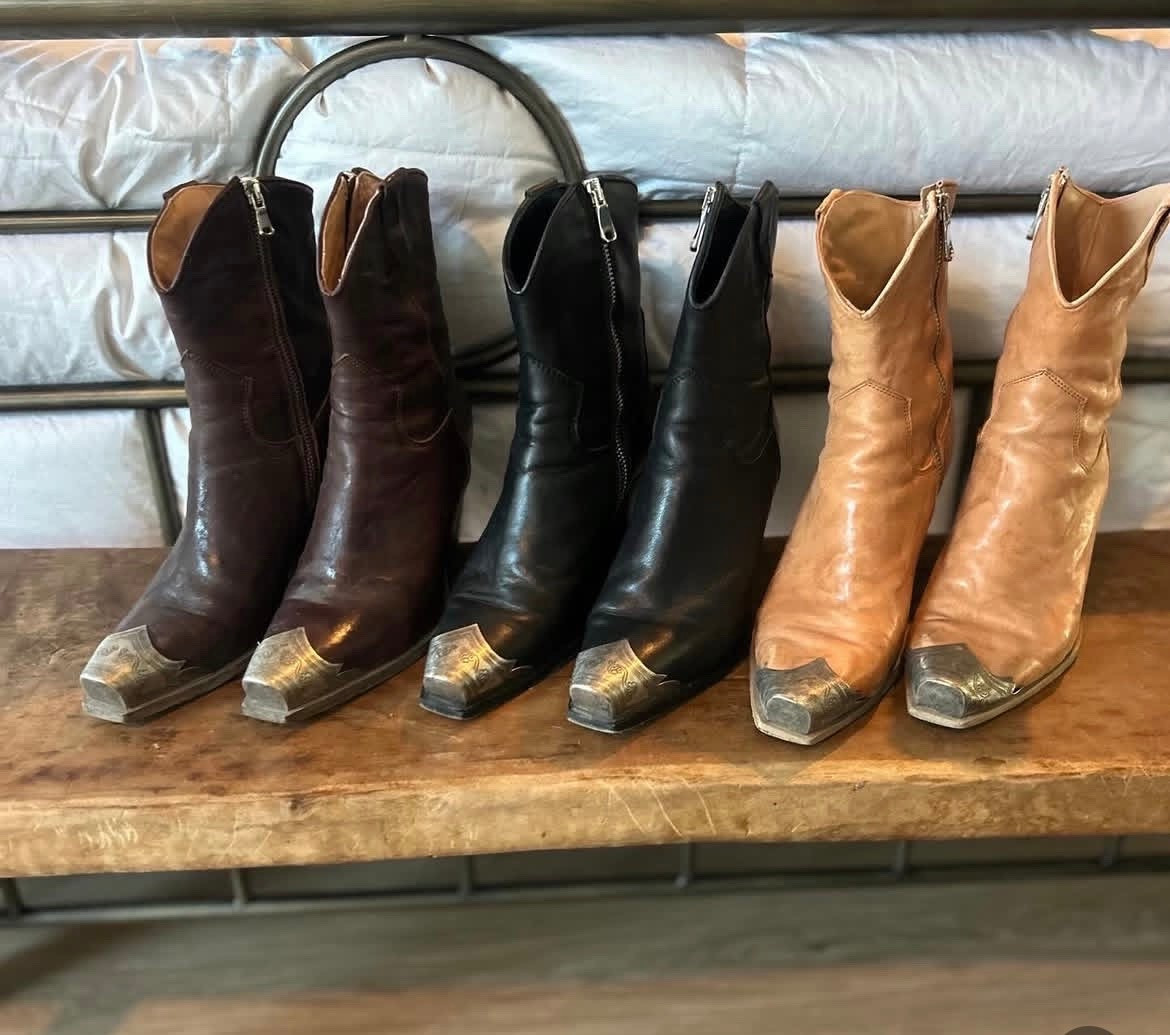 More boots!! FP Brayden Western boots are hands down my favorite! I’ve found they vary a little in size with the different colors so I recommend sizing up. I have an 8 in all mine. They are so comfortable & go with all outfits! They also come in so many more colors which I plan to add to my line up!! 🤗 #boots #country #cowgirl