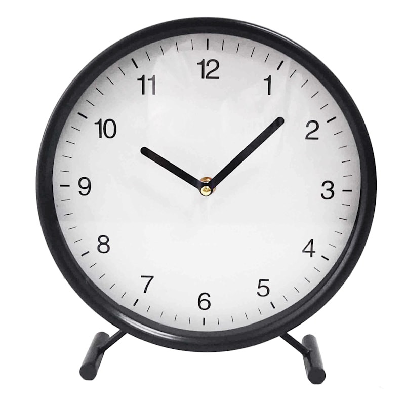 Metal Frame Table Clock, 10" | At Home