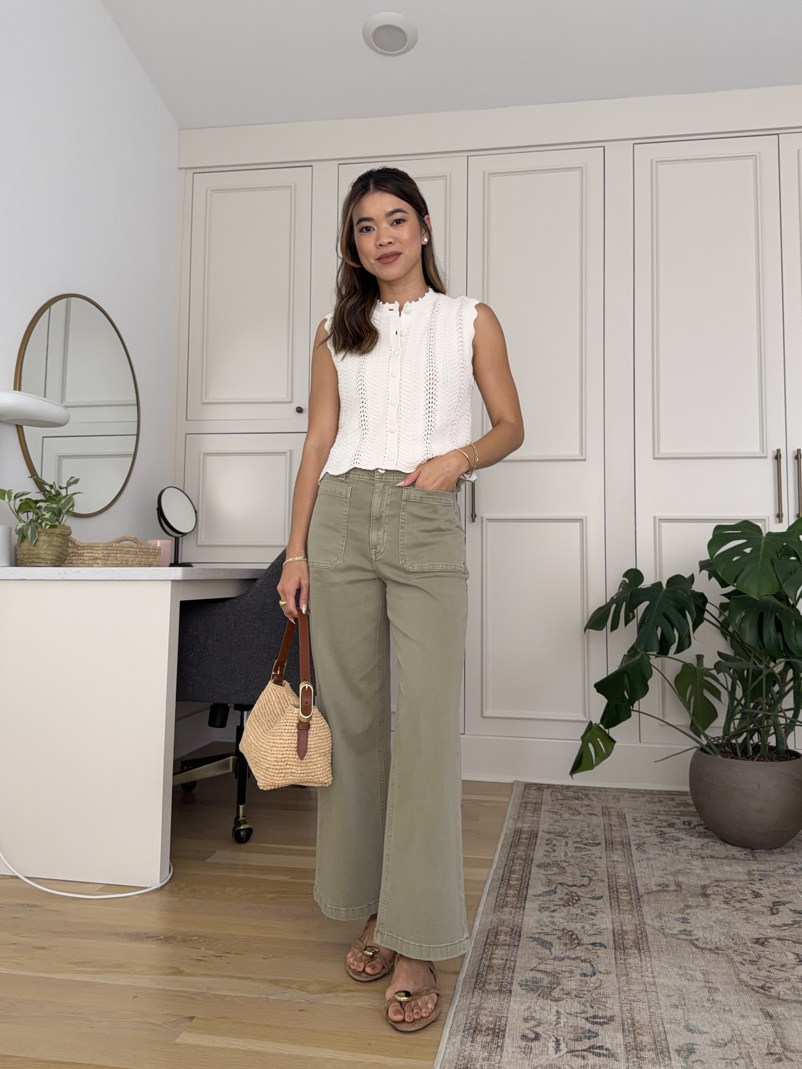 I got my whole outfit from @Shopbop! I love these petite friendly pants.

Sizing info:
Pistola Zooey Utility Trouser (Size 24 in Slate Green) 
Madewell Kim Wavy Stitch Vest (Size XS in Vintage Ivory)

Petite style, petite fashion, mom outfit, mom style, petite pants, petite outfit ideas, petite outfits, best pants for petite, petite denim, spring style, spring outfits, beach outfits, vacation outfits, summer outfits, Summer style, summer trends, shopbop, shopbop order, petite summer clothes, petite friendly outfits

#LTKootd #LTKSeasonal #LTKPetite