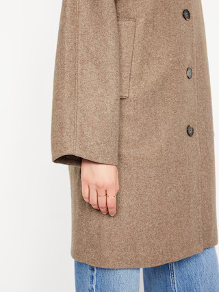 Relaxed Button-Front Mac Coat | Old Navy (US)
