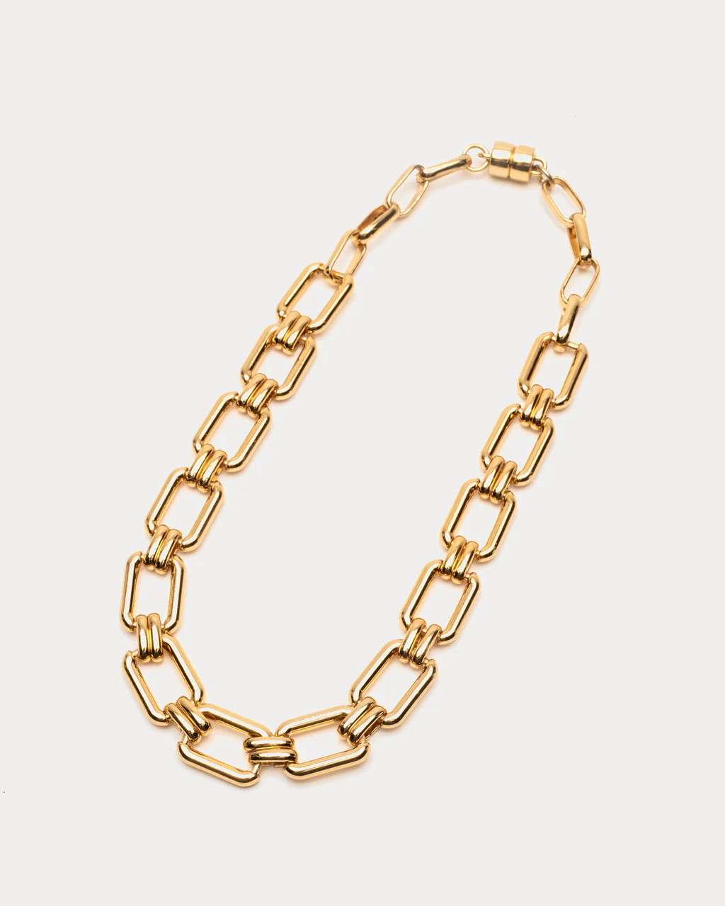 Rectangle Link Necklace - Gold | Frances Valentine