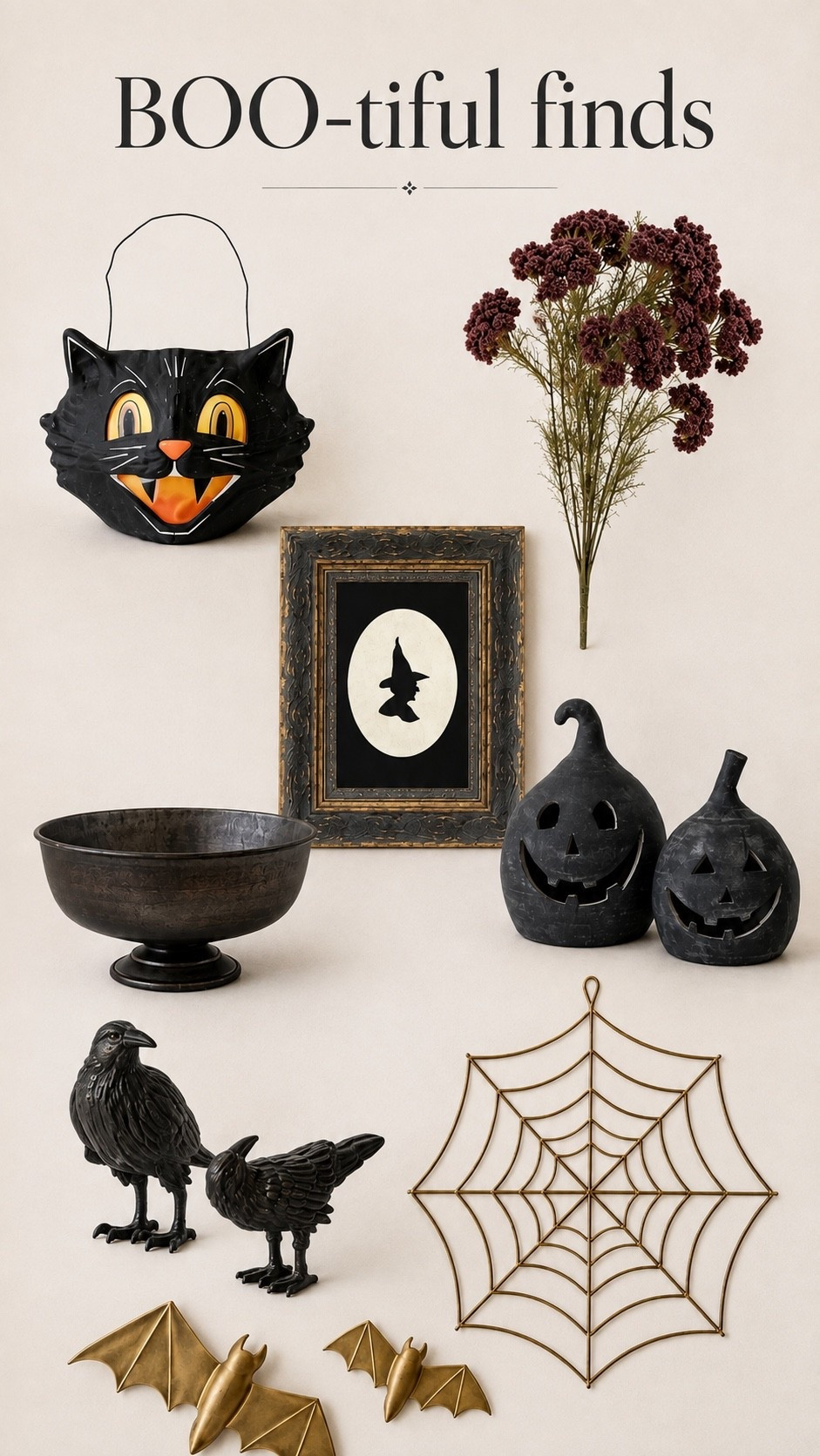 BOO-tiful Finds | Elevated Halloween Decor

Halloween decor, but make it elevated. I rounded up these moody, vintage-inspired finds with aged brass, rich black finishes and just the right amount of spooky. Perfect for creating a collected, high-end Halloween look without going over the top. Shop all my BOO-tiful finds here.

#LTKSeasonal #LTKHome #LTKSaleAlert