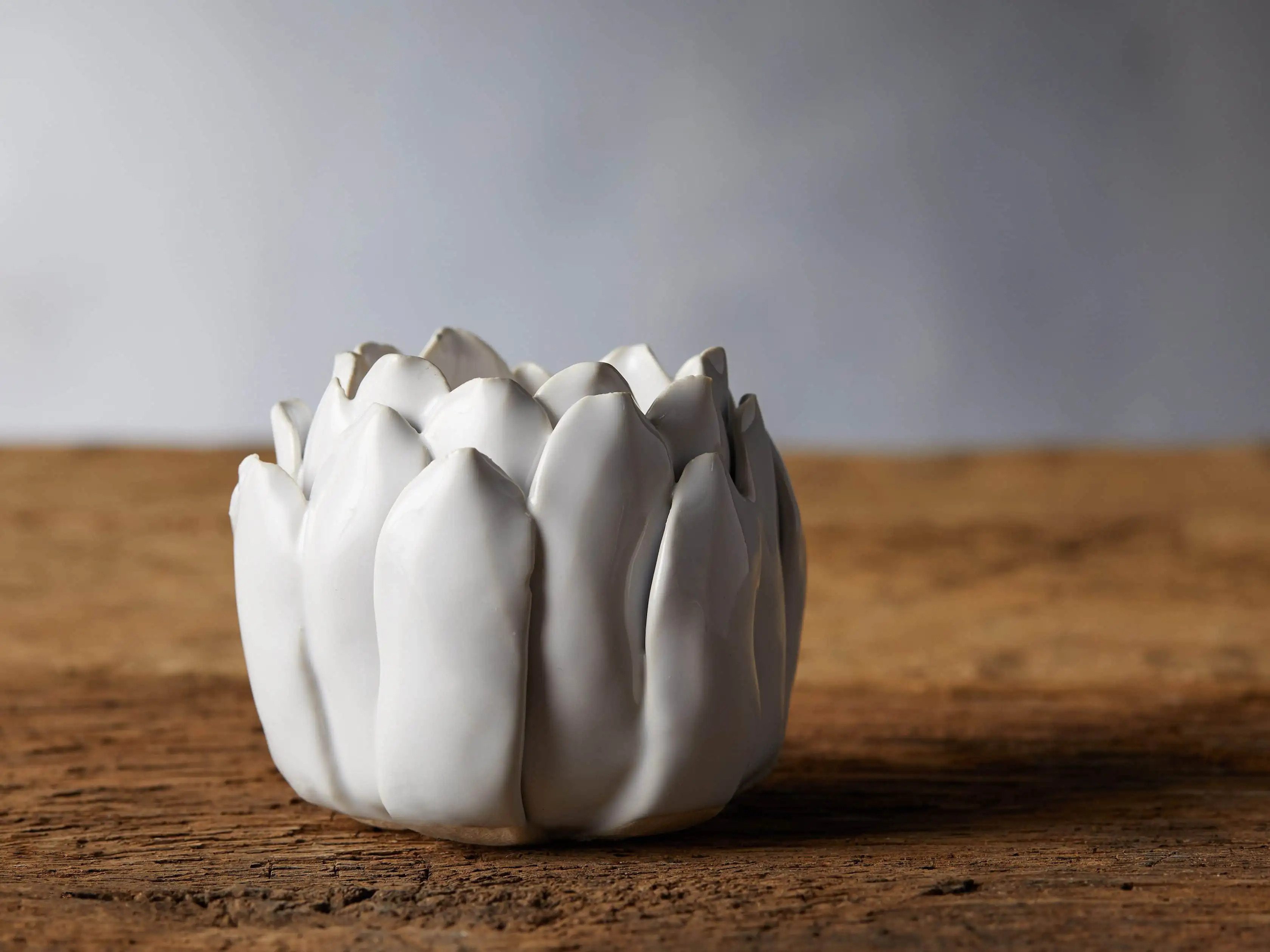 Dahlia White Tealight Holder | Arhaus