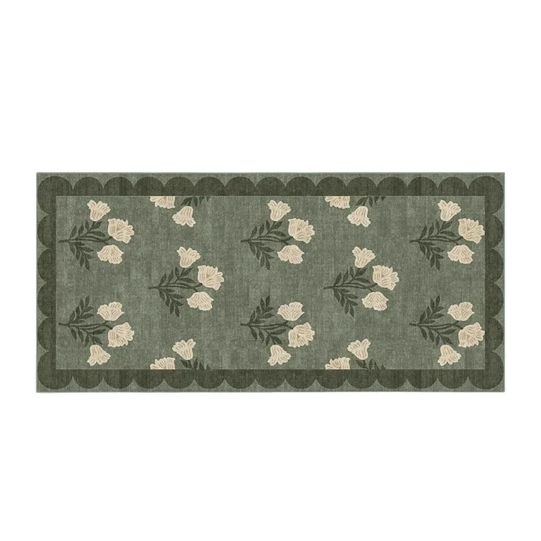 Floral Entry Rug - 60x90cm Washable Indoor Outdoor Mats for Front Door Non- Porch Rug Non- Boho T... | Walmart (US)