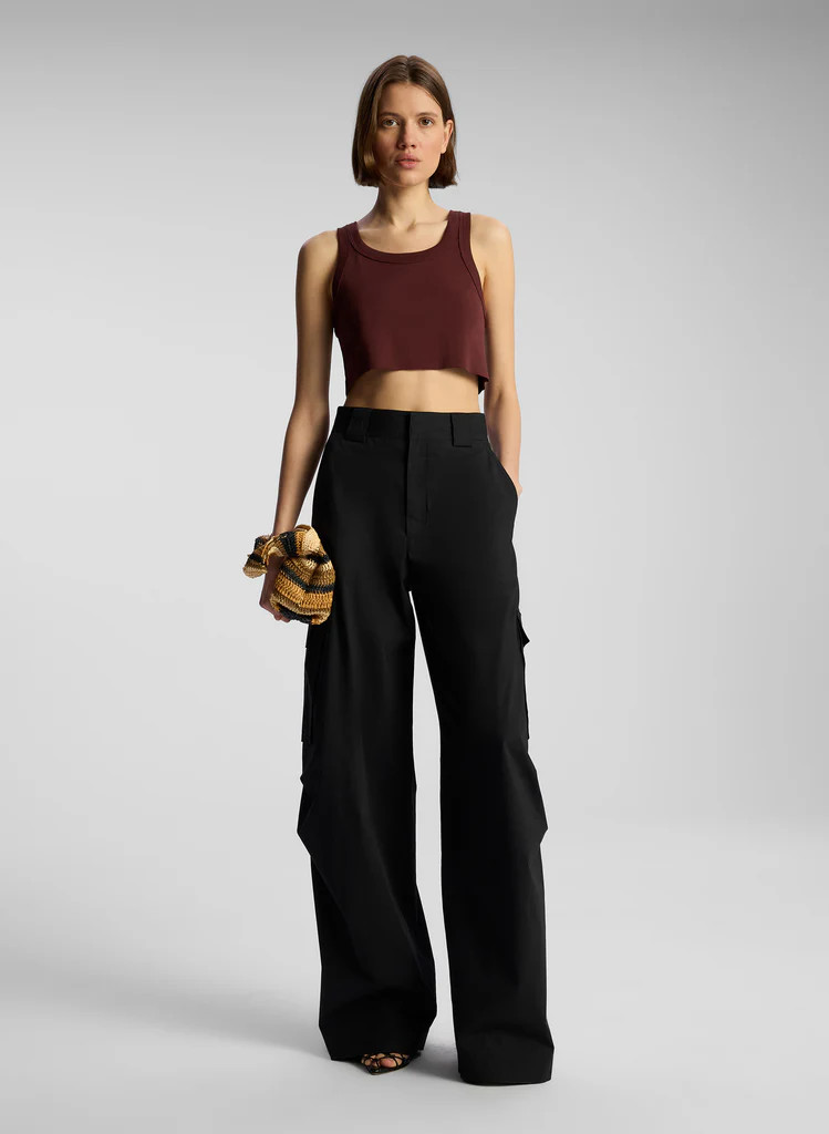 Halsey Cropped Cotton Rib Tank | A.L.C