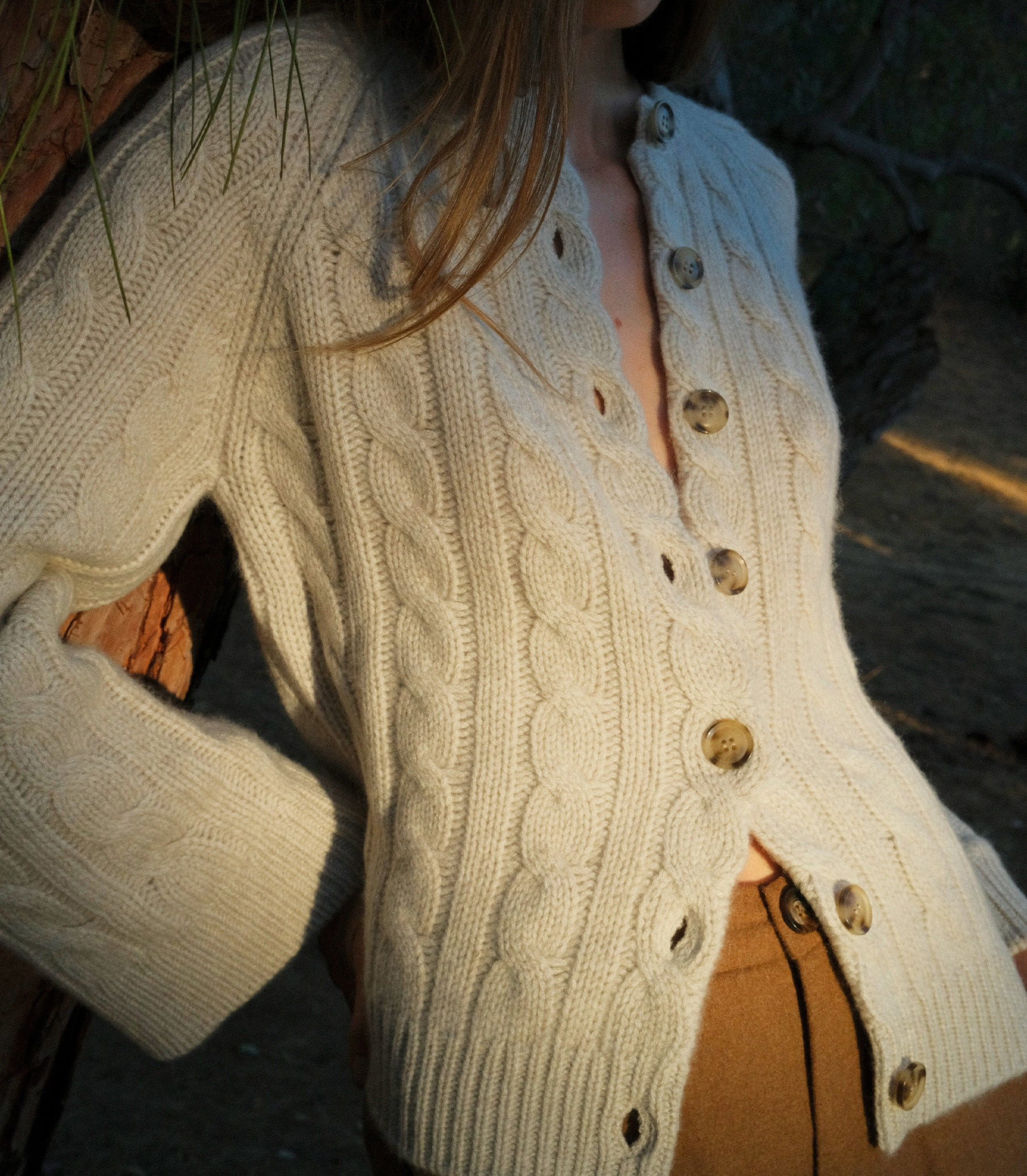 Virginie Cashmere Cardigan - Cottage | DÔEN | DOEN