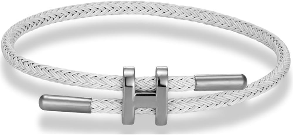 Bracelet with Adjustable Design Polished H Shape Buckle, Bracelets for Women, 18k Gold-plated Buc... | Amazon (US)