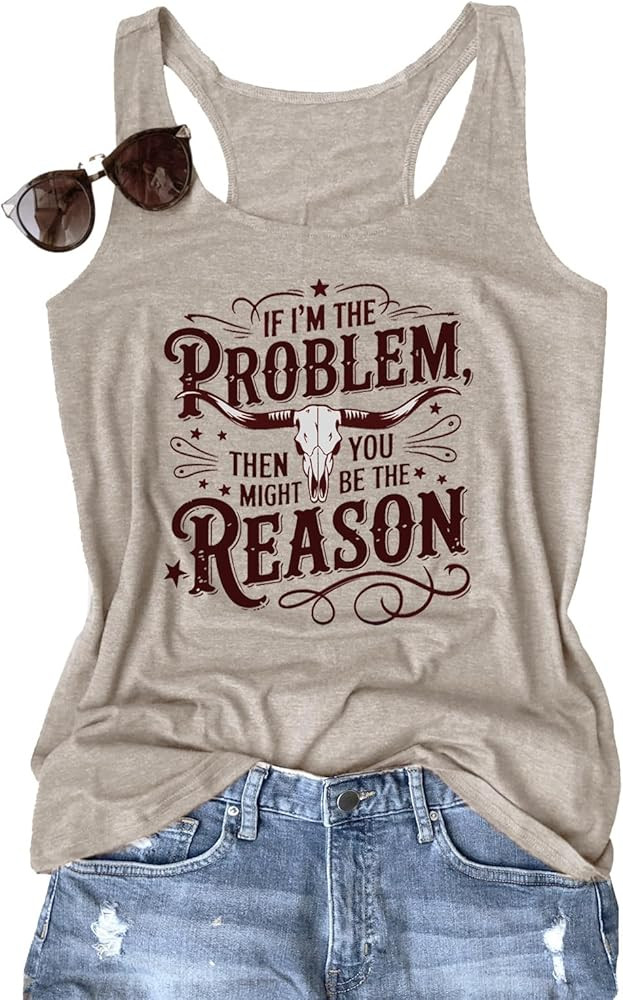 Graphic Tees for Women Summer Tank Tops Vacation Outfits for Women Country Concert Tops Summer Ra... | Amazon (US)