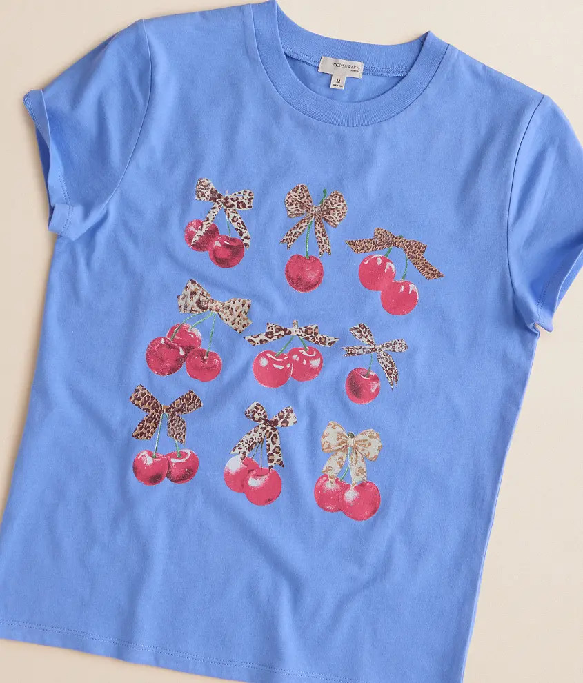 Girls - Cherries & Bows Oversized T-Shirt | Buckle