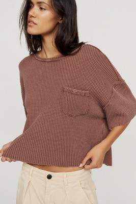 Short-Sleeve Waffle Tee | Anthropologie (US)