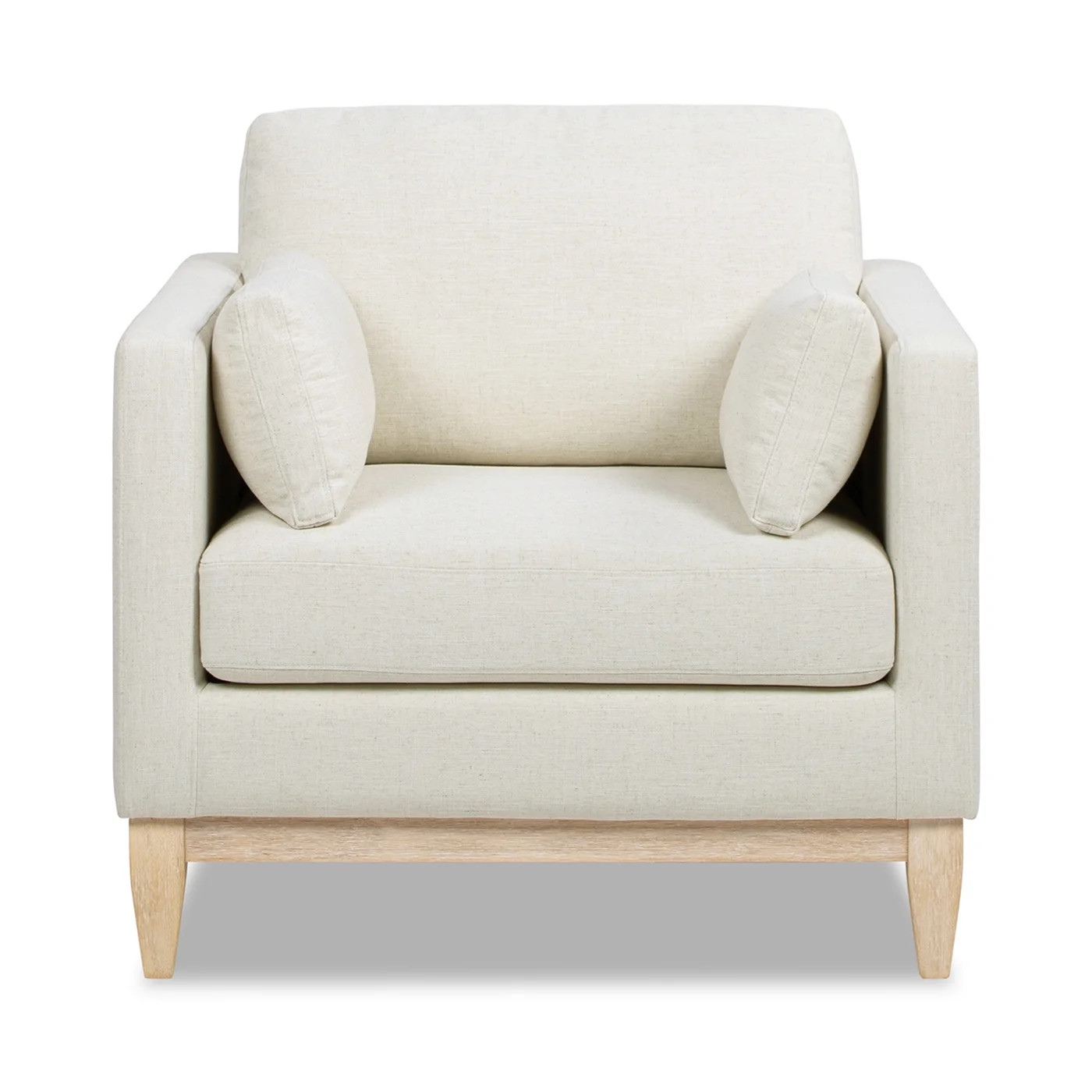 Jennifer Taylor Home Knox 36" Modern Farmhouse Arm Chair Flax White Linen | Walmart (US)