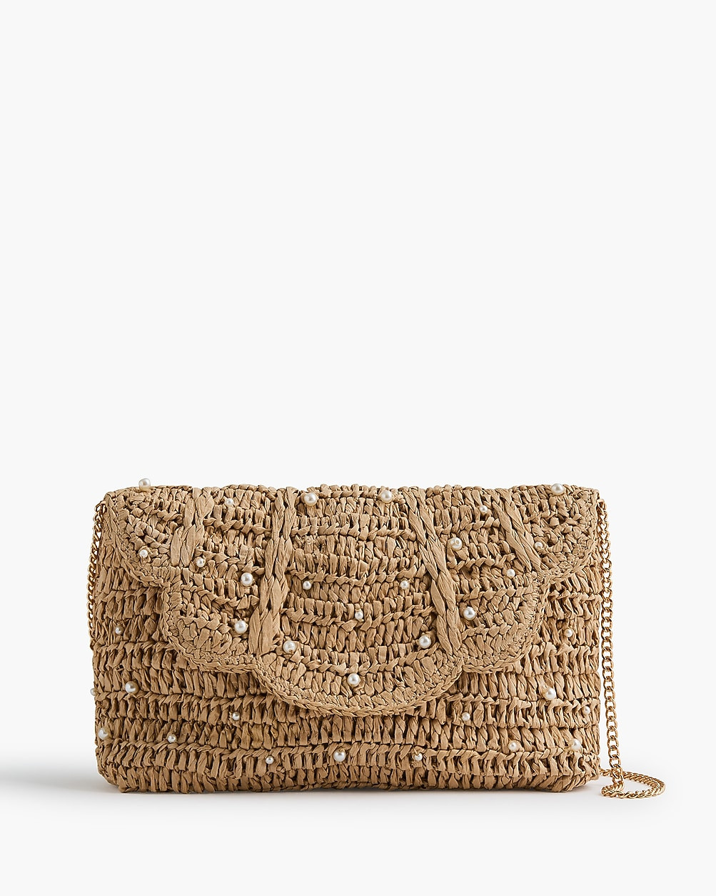 Straw pearl clutch | J.Crew Factory