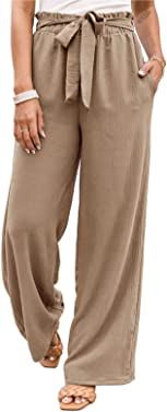 NIMIN Wide Leg Pants for Women High Waisted Business Casual Pants Work Pants Loose Flowy Summer B... | Amazon (US)