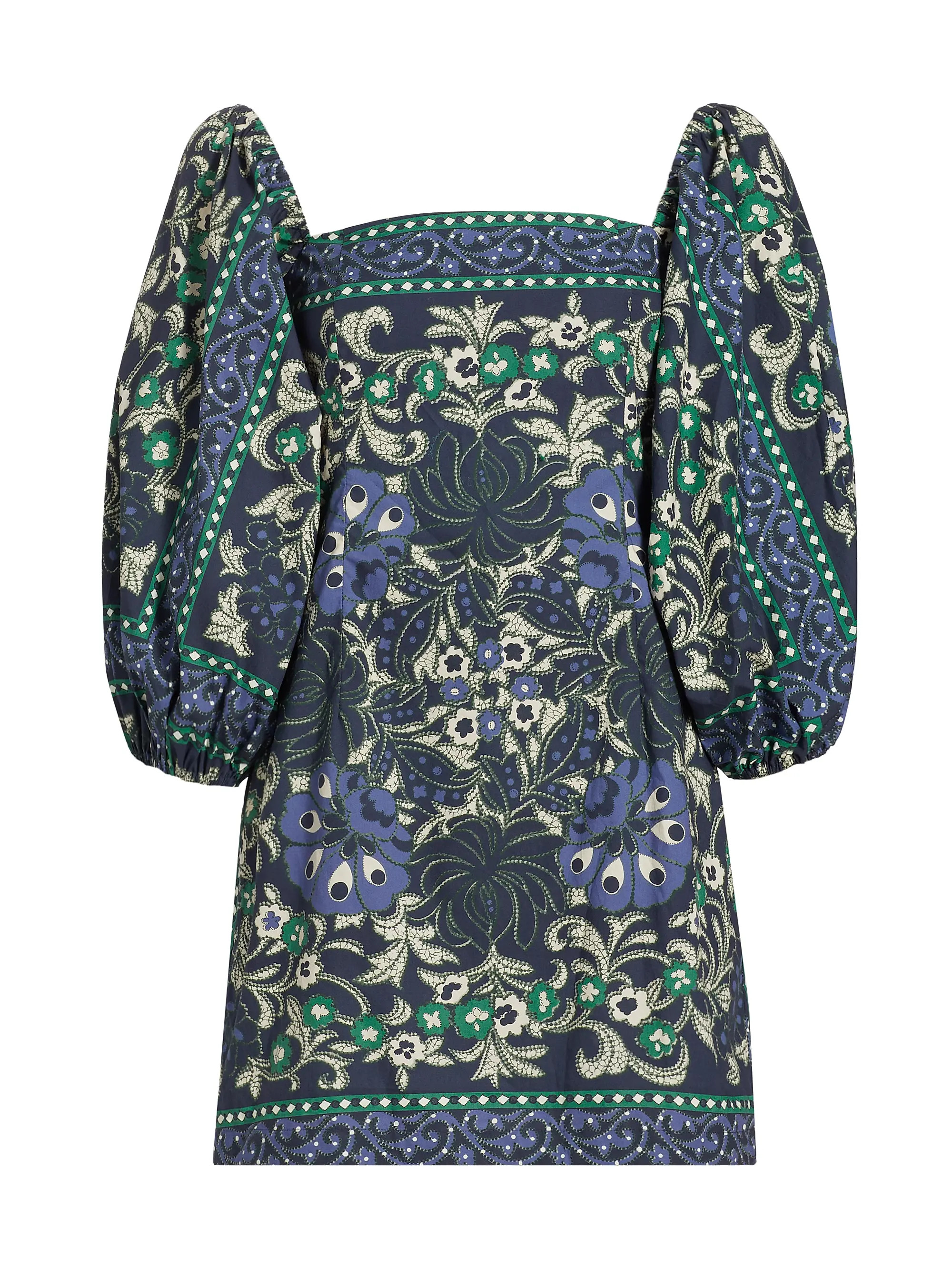 Cara CaraMontauk Print Cotton Balloon-Sleeve Minidress | Saks Fifth Avenue