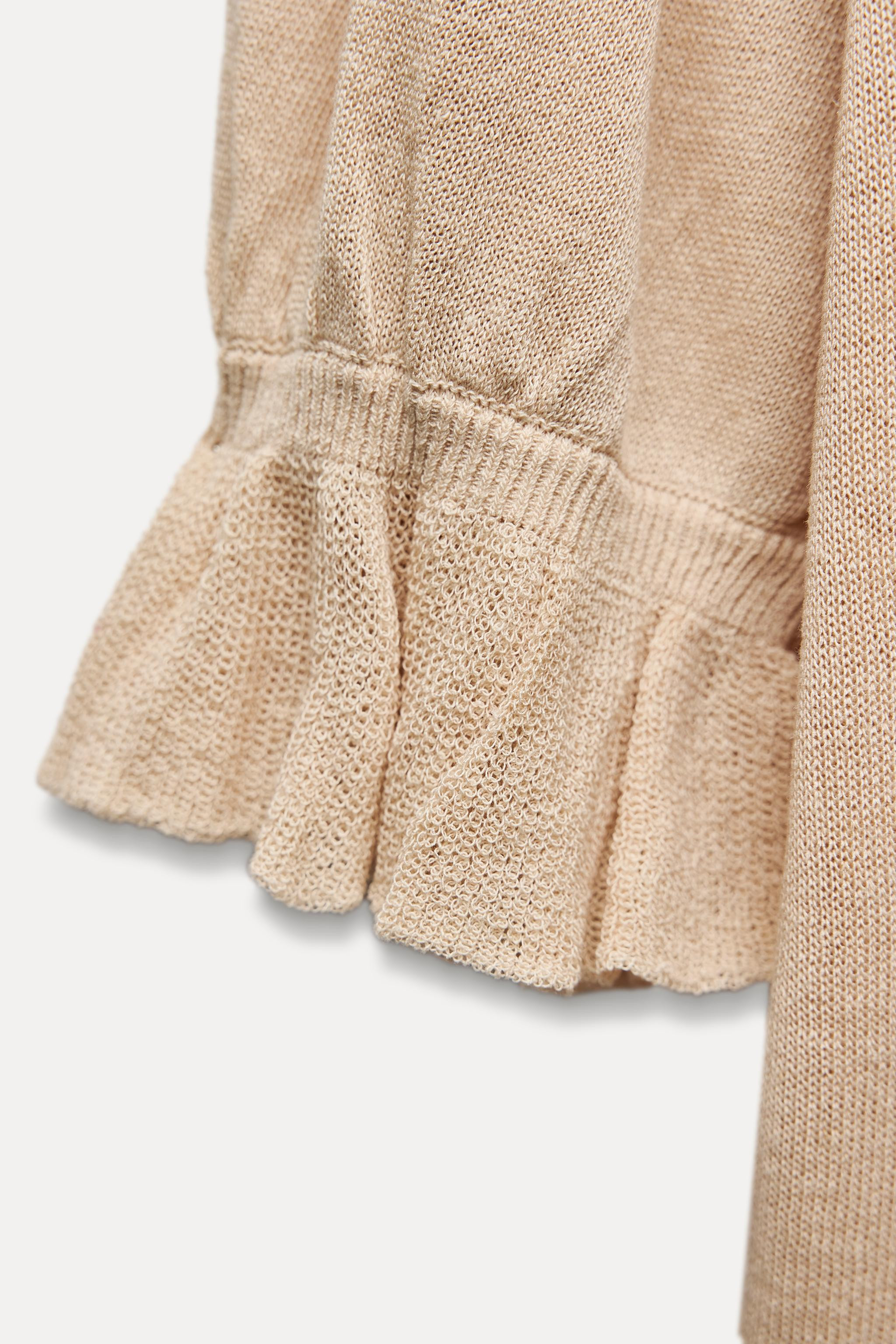 RUFFLED KNIT TOP | Zara US