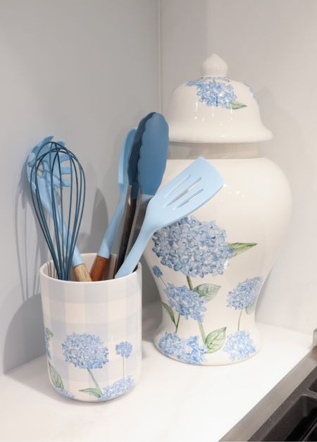Kitchen favorites! The cutest utensil holder from my LoHome collection paired with the cutest blue silicone cooking utensils! 

#LTKhome #LTKfindsunder50 #LTKGiftGuide