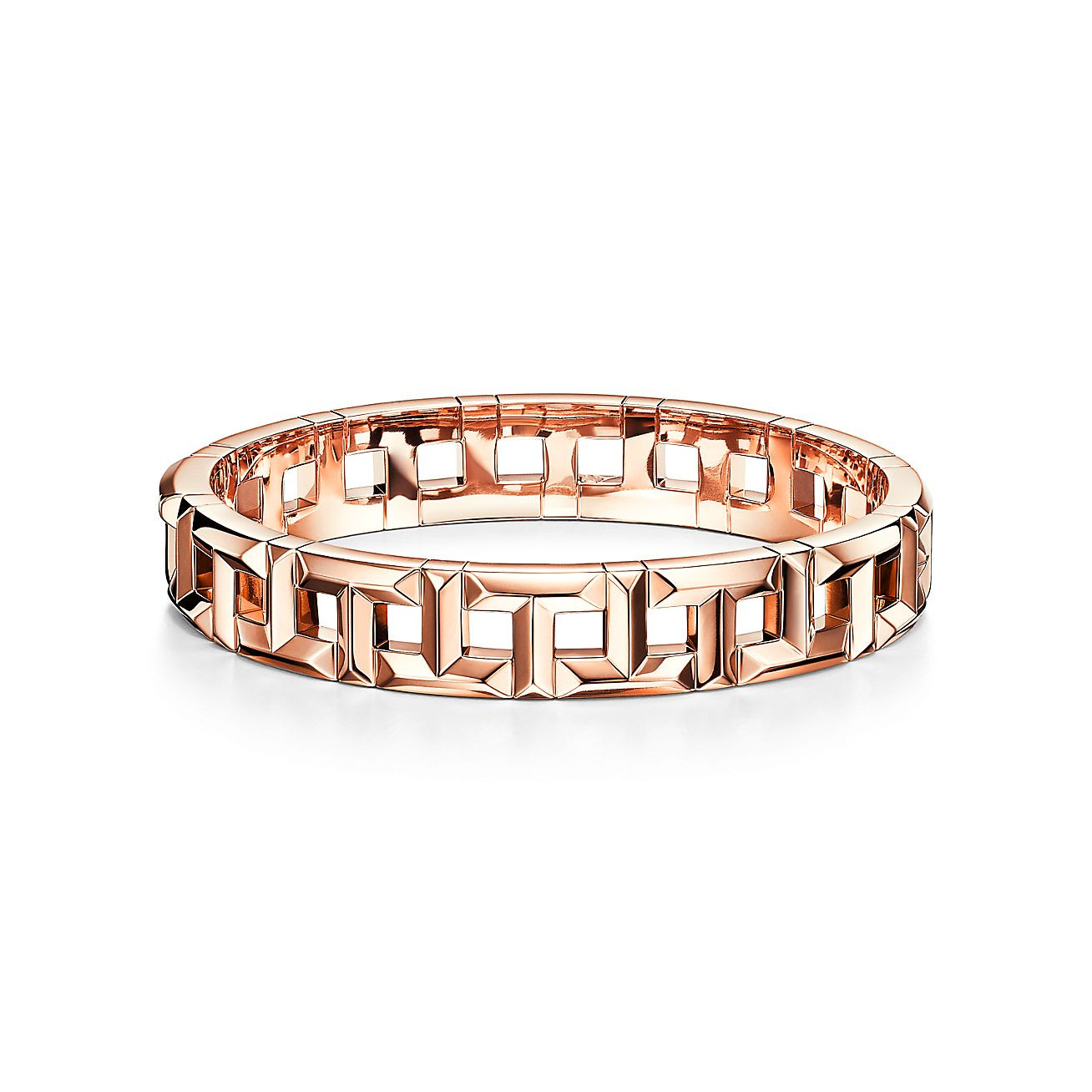 Tiffany T True wide hinged bangle in 18k rose gold, medium. | Tiffany & Co. | Tiffany & Co. (UK)