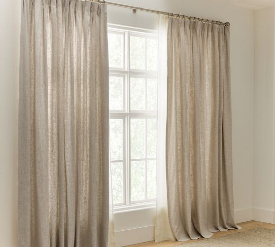Emery Linen Pinch Pleat Curtain | Pottery Barn (US)