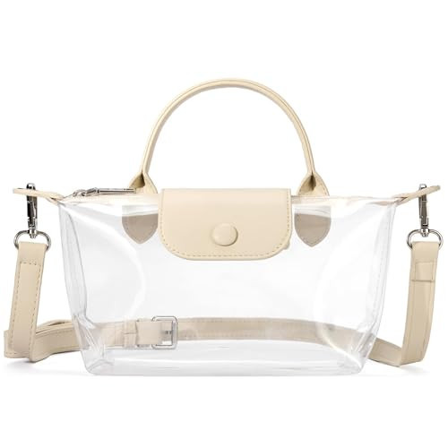 BOSTANTEN Clear Bag for Stadium Approved Small Crossbody Purse Handbags for Concerts Sports Events Nude | Amazon (US)